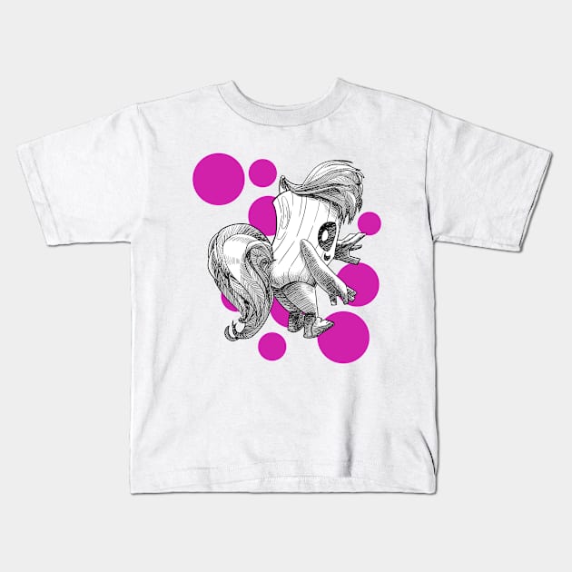 Eepê - Ponytail Kids T-Shirt by Franklin Silva Art